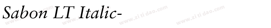 Sabon LT Italic字体转换